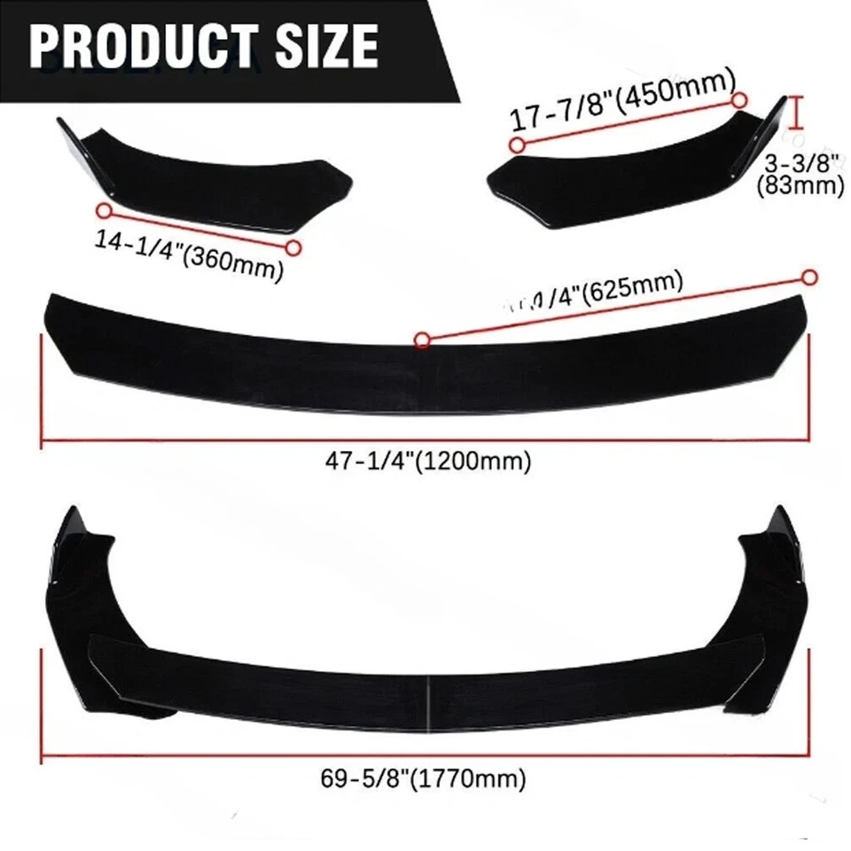 For Honda CR-V Front Bumper Lip Spoiler+Side Skirt+Rear Lip+Strut Rods Foto 2 de 4