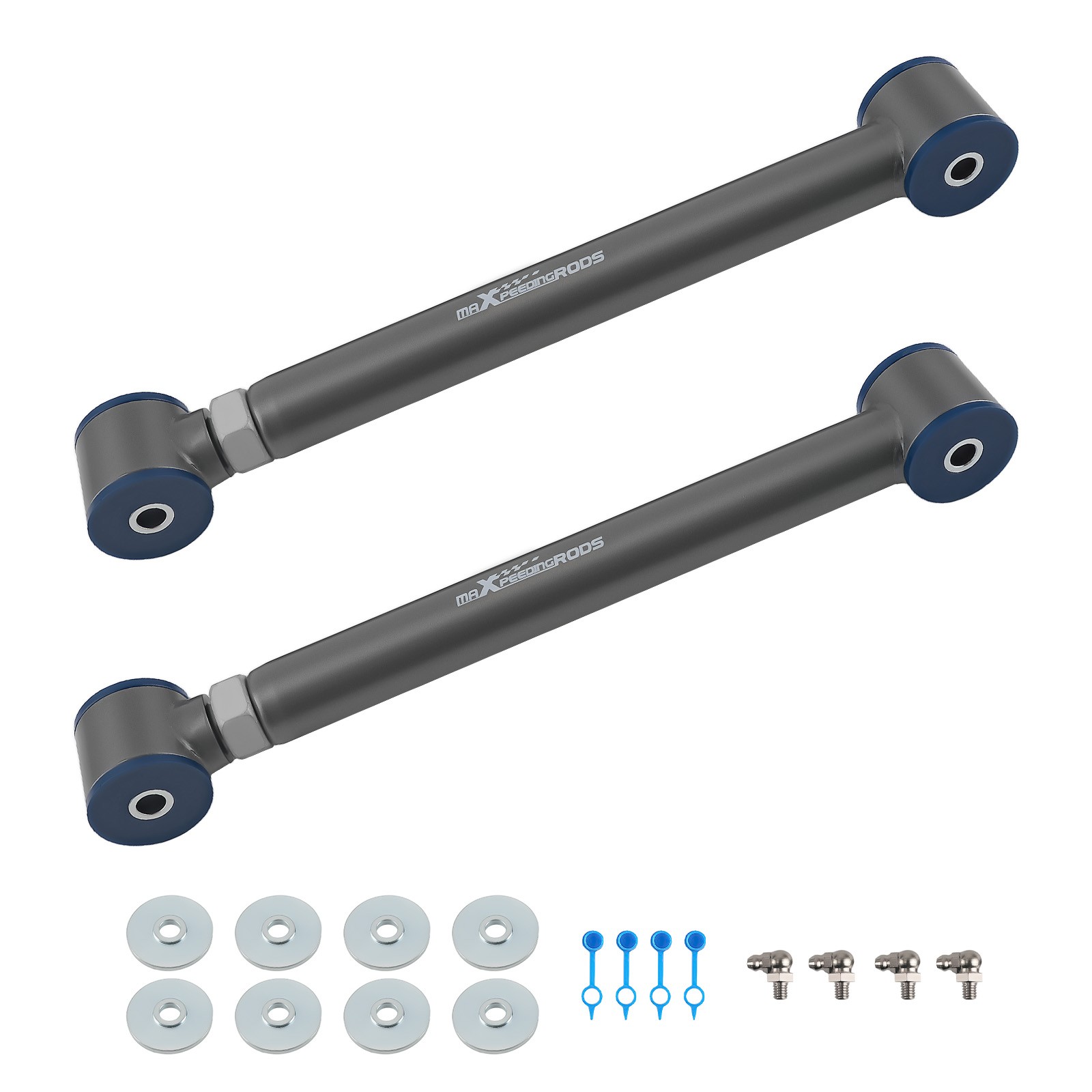 2x Adjustable Rear Lower Control Arms + spacers for Jeep Grand Cherokee WJ 99-04