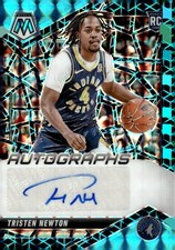 2024-25 Mosaic Tristen Newton Rookie Auto Mosaic Spectris Blue FOTL #/25