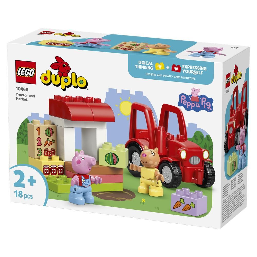 Lego Npp Boys Red Lego Peppa Pig Tractor & Market - Image 6