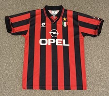 Original AC Milan 1996-98 Lotto Home Shirt, Large, Very Good Condition