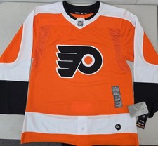 Mens Adidas PHILADELPHIA FLYERS Authentic Fight Strap HOCKEY JERSEY NWT 46/MED