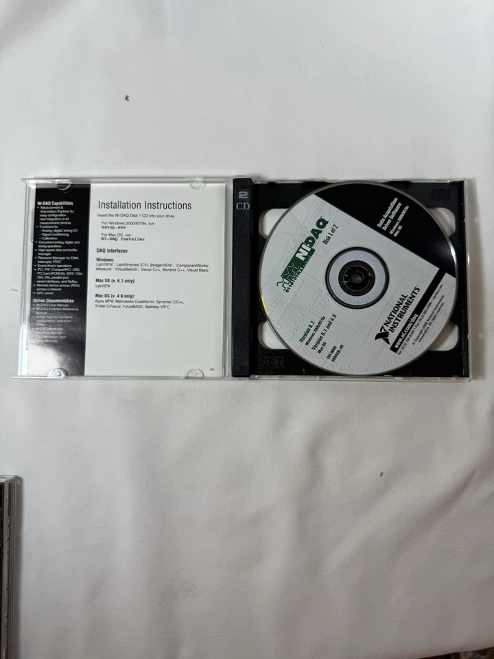 NI-DAQ Data Acquisition Driver Software 2-Disc Set - Windows 2000/NT/9x, Mac OS - Image 2 of 4