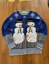 Tipsy Elves Snowman Nose Thief Ugly Christmas Sweater Size XL