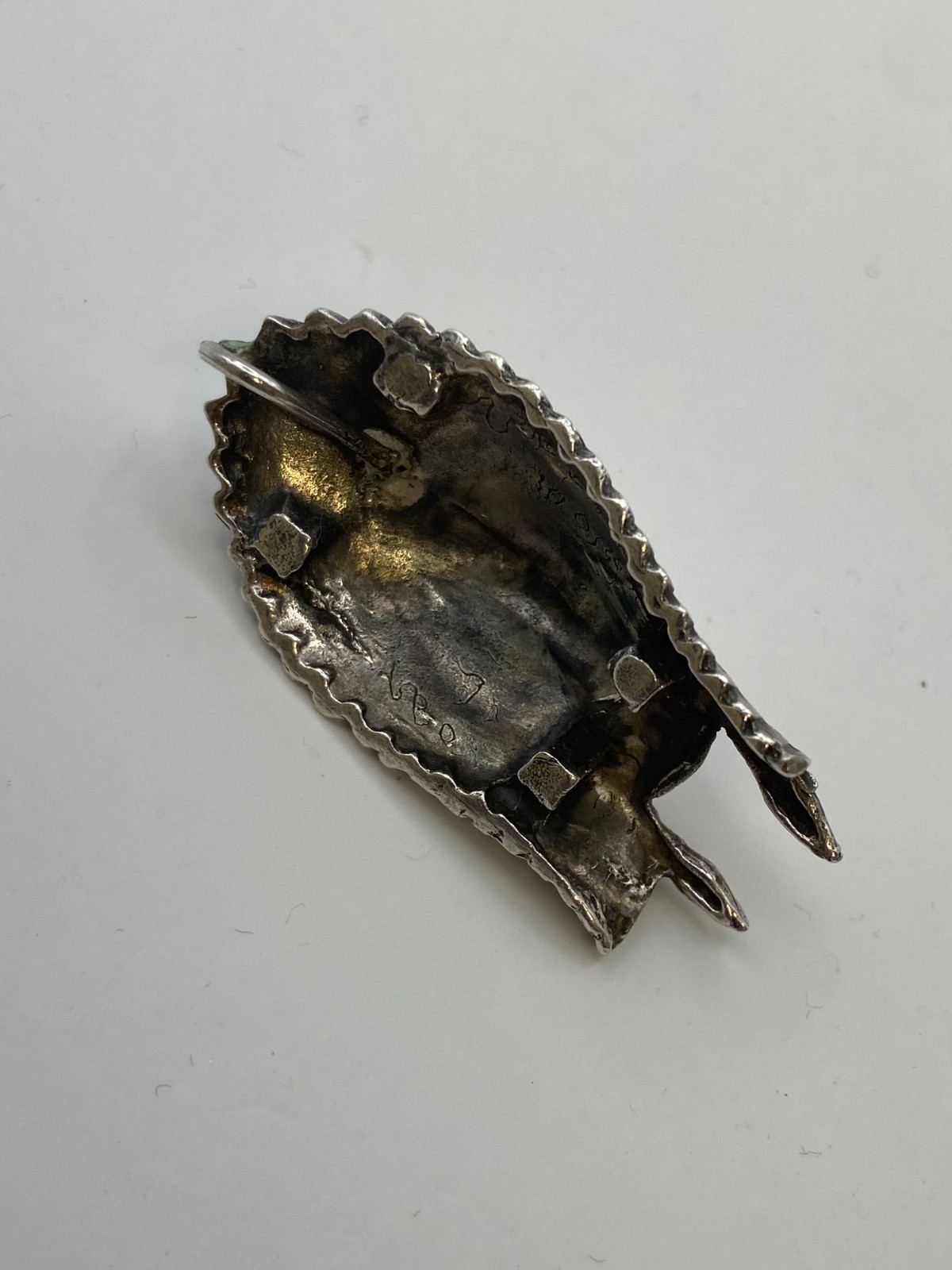 Native American Figural Face TESTED Sterling Silv… - image 3