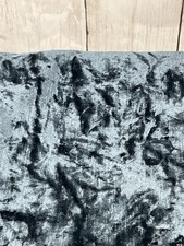 Fabric Blue Gray Crushed Velvet Upholstery 1-2/3 Yards 54" Wide Washed Heavy