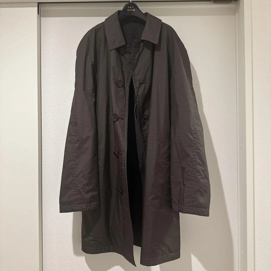 Burberry Trench Cappotto Marrone Scuro Reversibile M Uomo #EG AZA