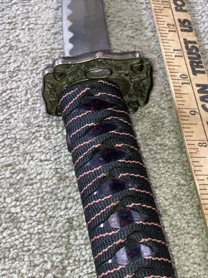 Vintage 30” Samurai Sword w/Sheath Wakasashi Japanese Katana, Quality, Sharp - Image 3 of 4