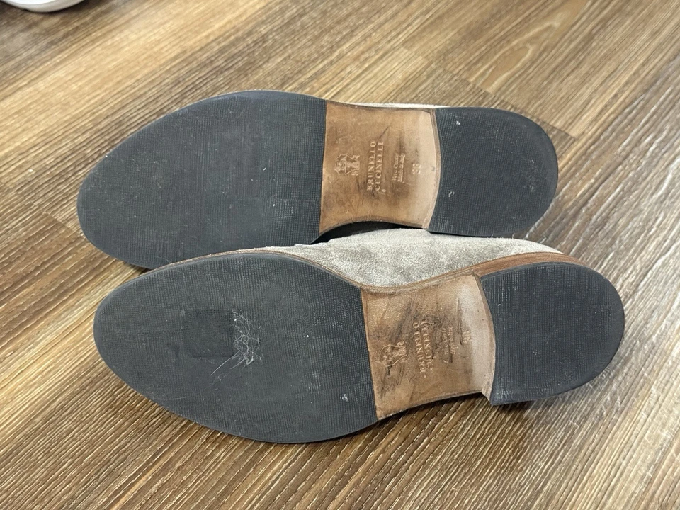 Zapato Brunello Cucinelli beige con cordones gris cinta talla 38 EE. UU. 7,5-8 Foto 3 de 3
