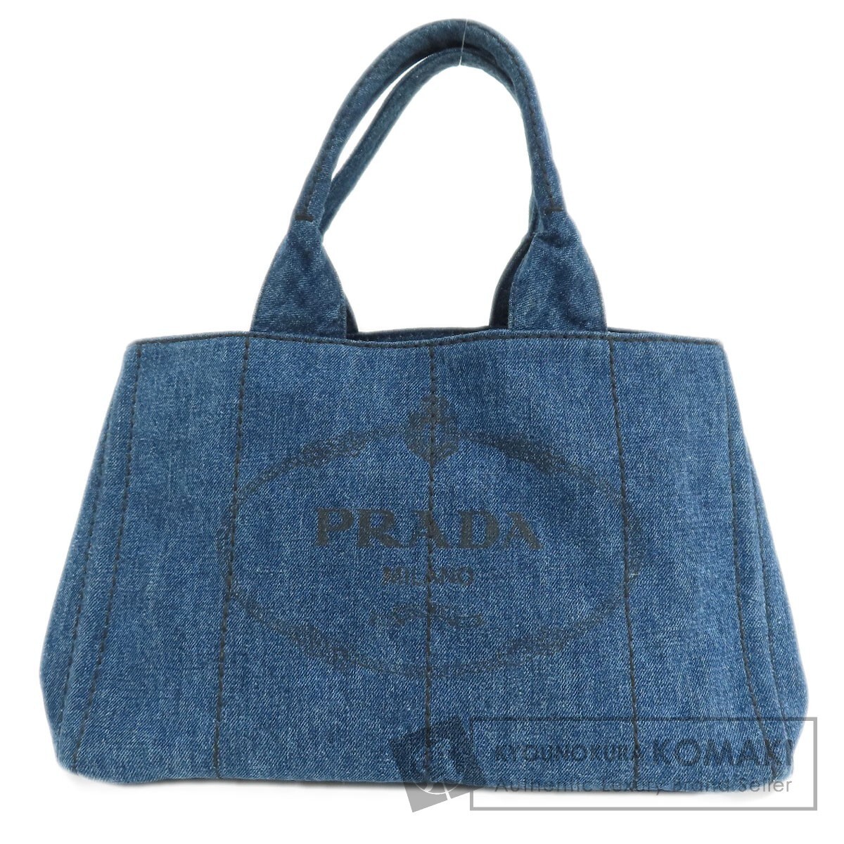 PRADA B1877B Canapa Handbag Denim Ladies Used from japan