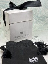 Authentic Trollbeads Gift Box, Tissue Paper, and Pouch, New