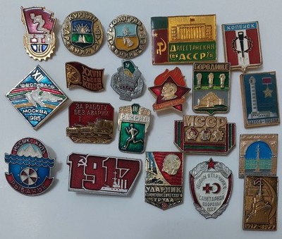 set 20 pcs lot badge USSR konvolut abzeichen