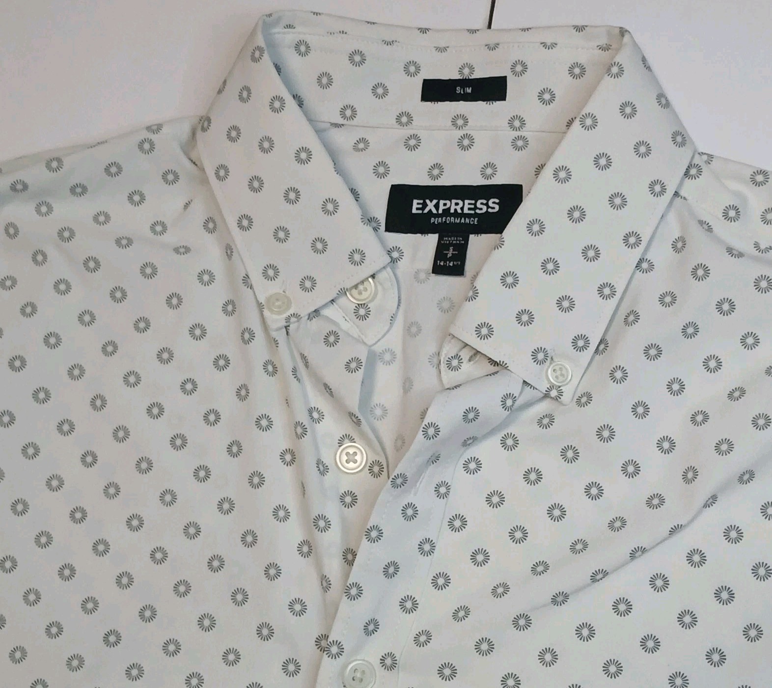 Express Performance Slim Button Down Shirt Quick … - image 7