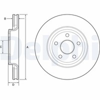 2X Bremsscheibe Delphi BG9121C FüR Cherokee Jeep WK2 WK 4 VAN CRD 4X4 Flexfuel