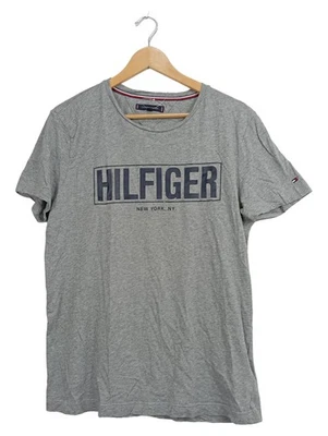Tommy Hilfiger T-Shirt Homme Gris Logo-Print Casual (EU 50, INT L) - Photo 1/4