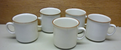 Set of 5 Kanney Stoneware Japan Cups Mugs