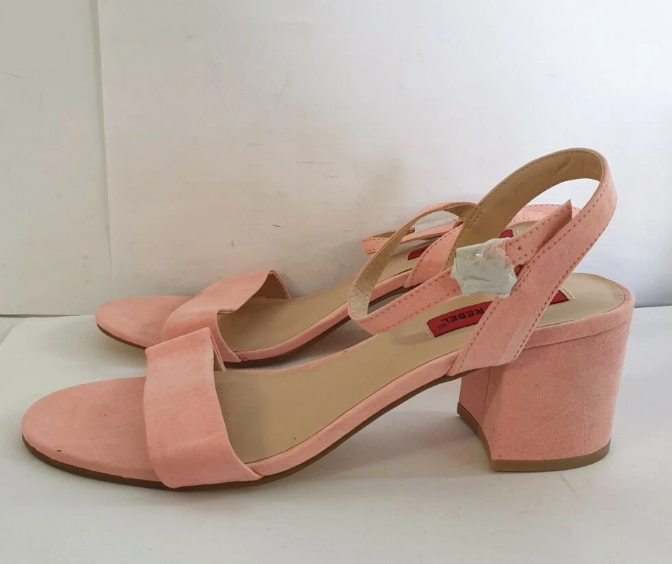 London Rebel Mid Block Heeled Sandals pink WOMENS Size EU 41 REF