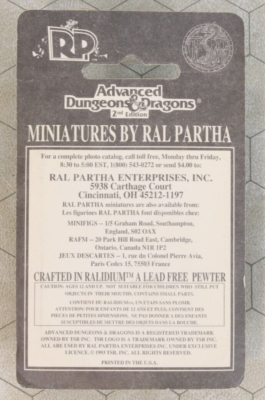 Figurines Ral Partha – 11-507 Death Dogs, Pour Jeu De Rôle Planescape AD&D2