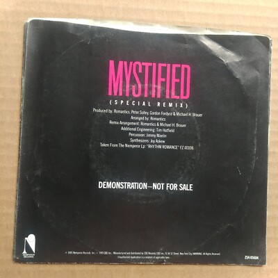 ROMANTICS Mystified DJ PROMO 45 7