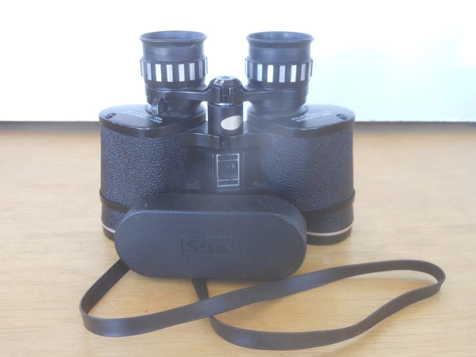 Vntg SEARS Binoculars ZOOM 7-15x35mm Model 473.25200 Quick Focus w/CASE ~ JAPAN - Image 2 of 4