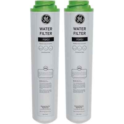 2 Pack GE FQK2J Dual Flow Replacement Under Sink Water Filters(green) usa