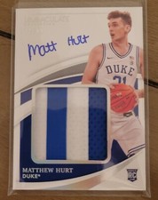 Matthew Hurt 2021 Immaculate Premium Patch RPA Rookie RC Auto /49 - Duke