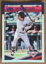 2018 Panini Stars & Stripes Longevity Sapphire Raynel Delgado Rookie 24/49 #45