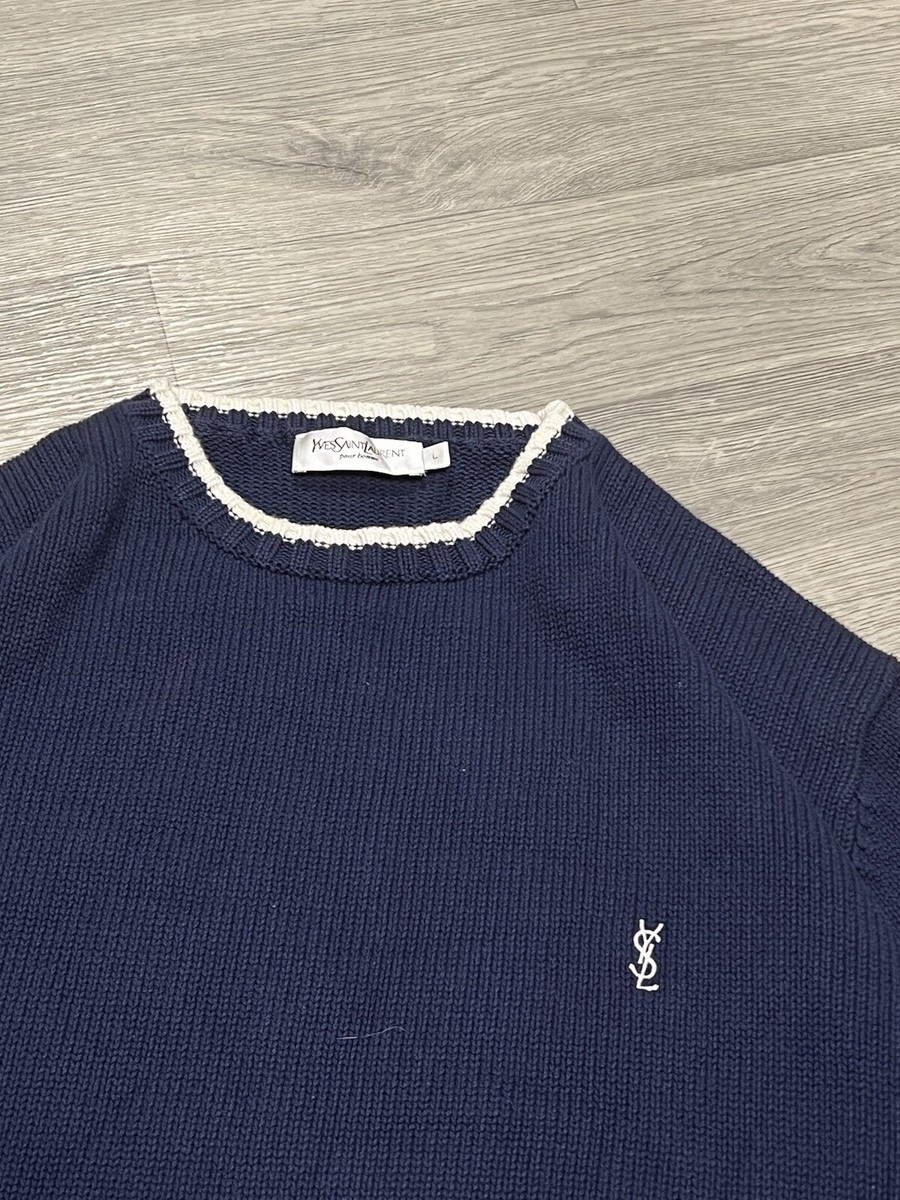 Vintage Sweater YSL Yves Saint Laurent Knit Size L | eBay Vintage Sweater YSL Yves Saint Laurent Knit Size L | eBay