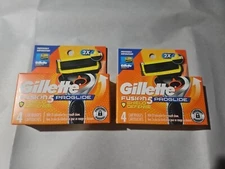 Gillette Fusion 5 Proglide Shield Defense Blade Refills - 8 Cartridges Total 