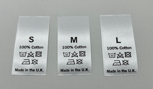 Made in the UK clothing garment wash care labels - 第 1/5 張圖片