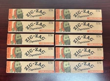 ZIG ZAG Unbleached KING SLIM Cigarette Rolling Papers -10 PACKS