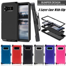 For Samsung Galaxy Note 8 Heavy Duty Defender Shockproof Hard Case W/Belt Clip