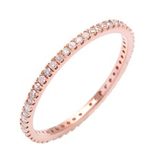 Rose Gold 1/3 carat Pave Eternity Diamond Wedding Band (G-H, I1-I2)