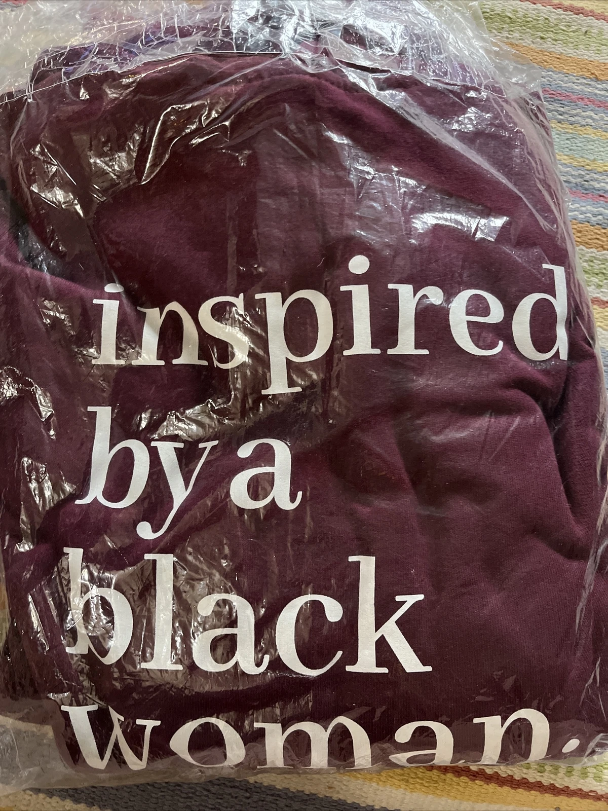 Black Owned, Mahogany Mommies "Inspired by a black woman" maroon hoodie, L, NEW