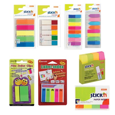 Stick'n Sticky Post Skript Papier Film Index Lesezeichen Reiter Flaggen Kleben & Entfernen