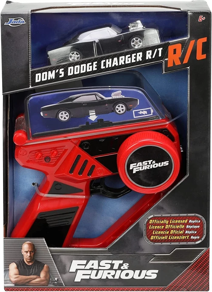 Jada Fast & Furious  1:55 Dom's Dodge Charger RC Radio Control Car R/C #33733 - Image 3 of 4