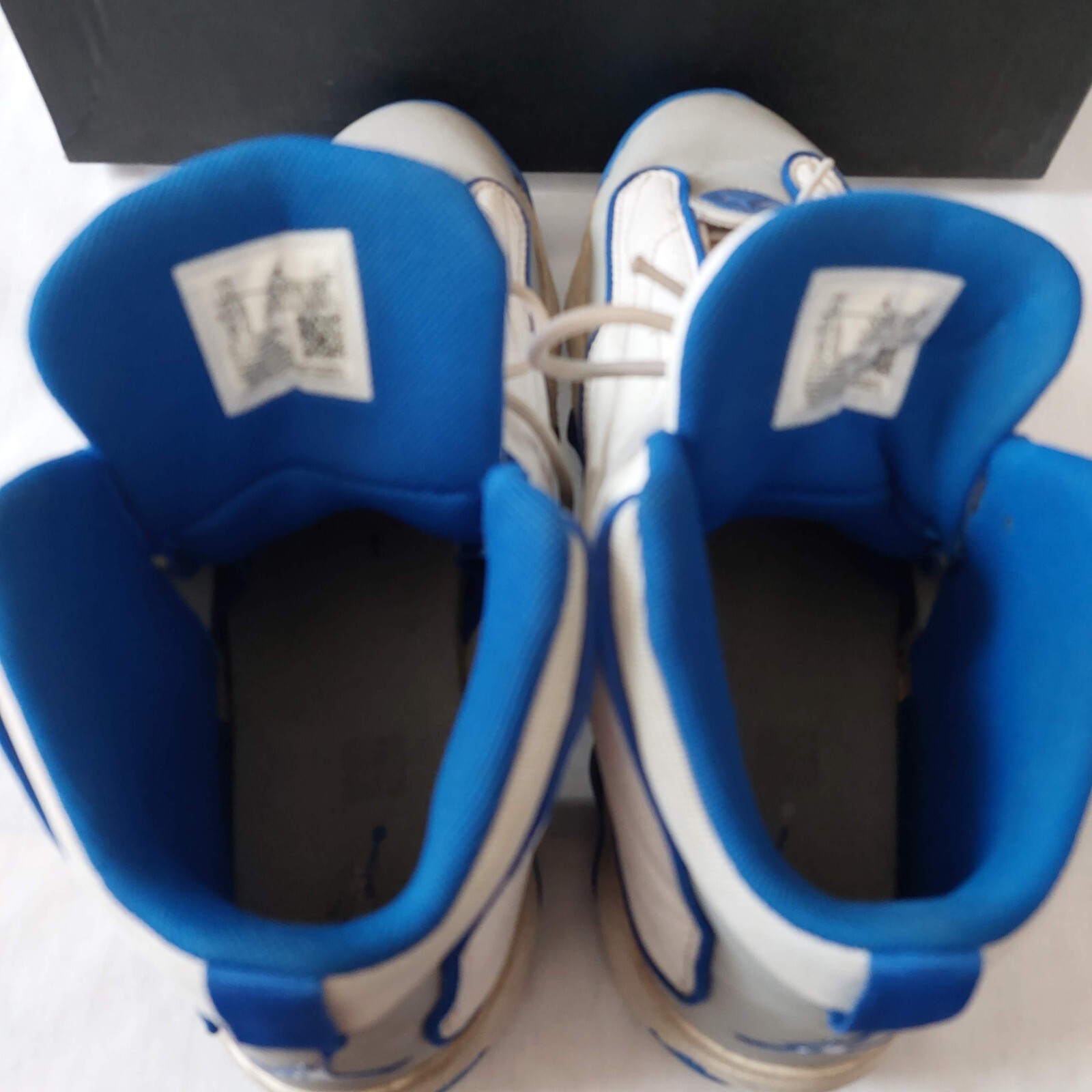 Jordan Pro Strong White Hyper Royal Men’s Size 12 White Gray Blue w/ Box image 9