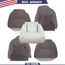 Driver Passenger Cloth Seat Cover Foam Cushion For 98-02 Dodge Ram 1500 2500