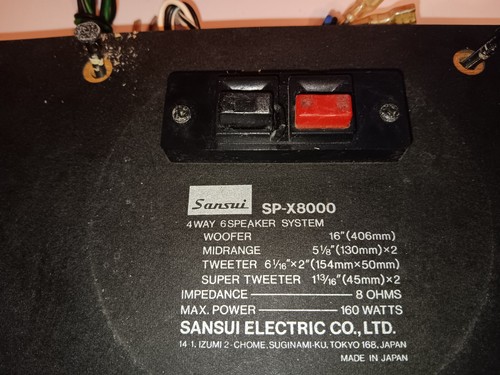 Par de sistemas de altavoces Sansui SP-X8000 4 vías 6 de colección solo red cruzada. - Imagen 3 de 16