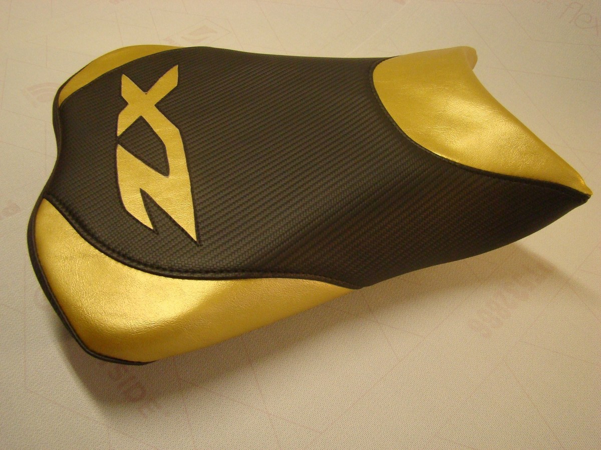 KAWASAKI ZX10R 2008/2009 FRONT SEAT COVER Black/gold | eBay
