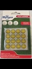 MULLIGAN GOLF MARKERS LOT OF 2 CONTAINS 2 SHEETS SMILEY FACES. NEW SKU - A1