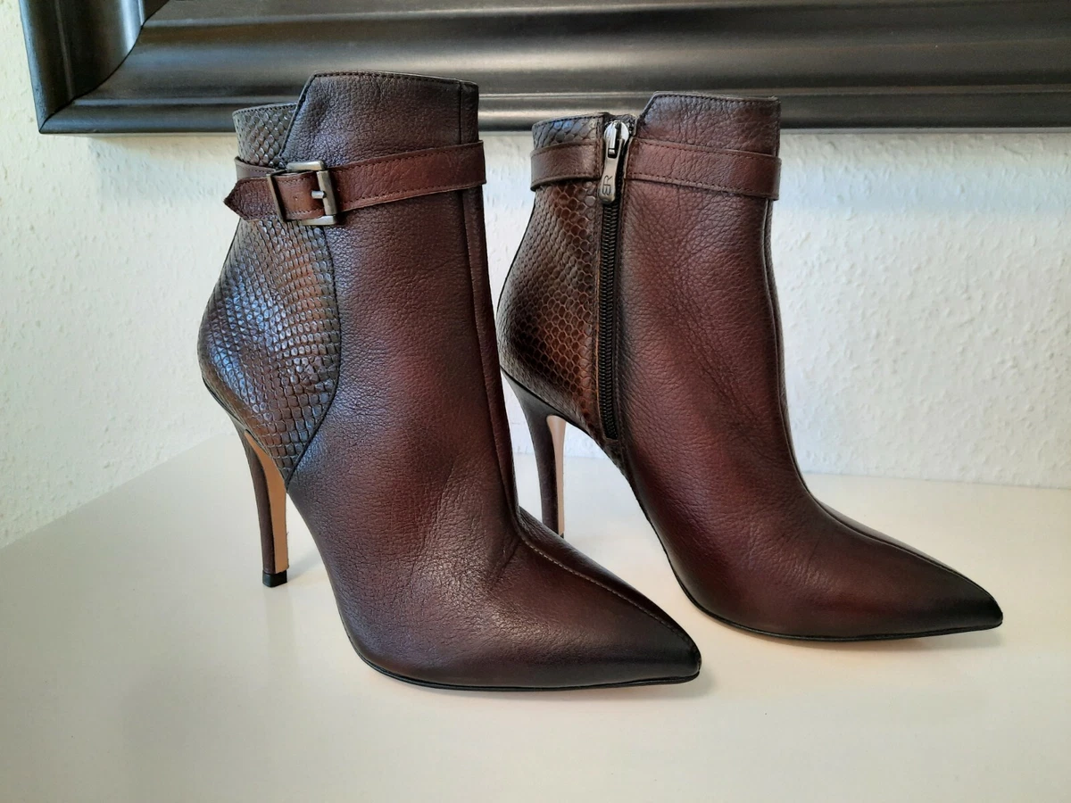 Bottines Roberto Botella bottes cuir v ritable marron noisette taille 39 flamba