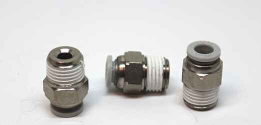 3 Unused Festo Fittings # 183744, QS-1/4-3/8-I-U-M, Internal Hex