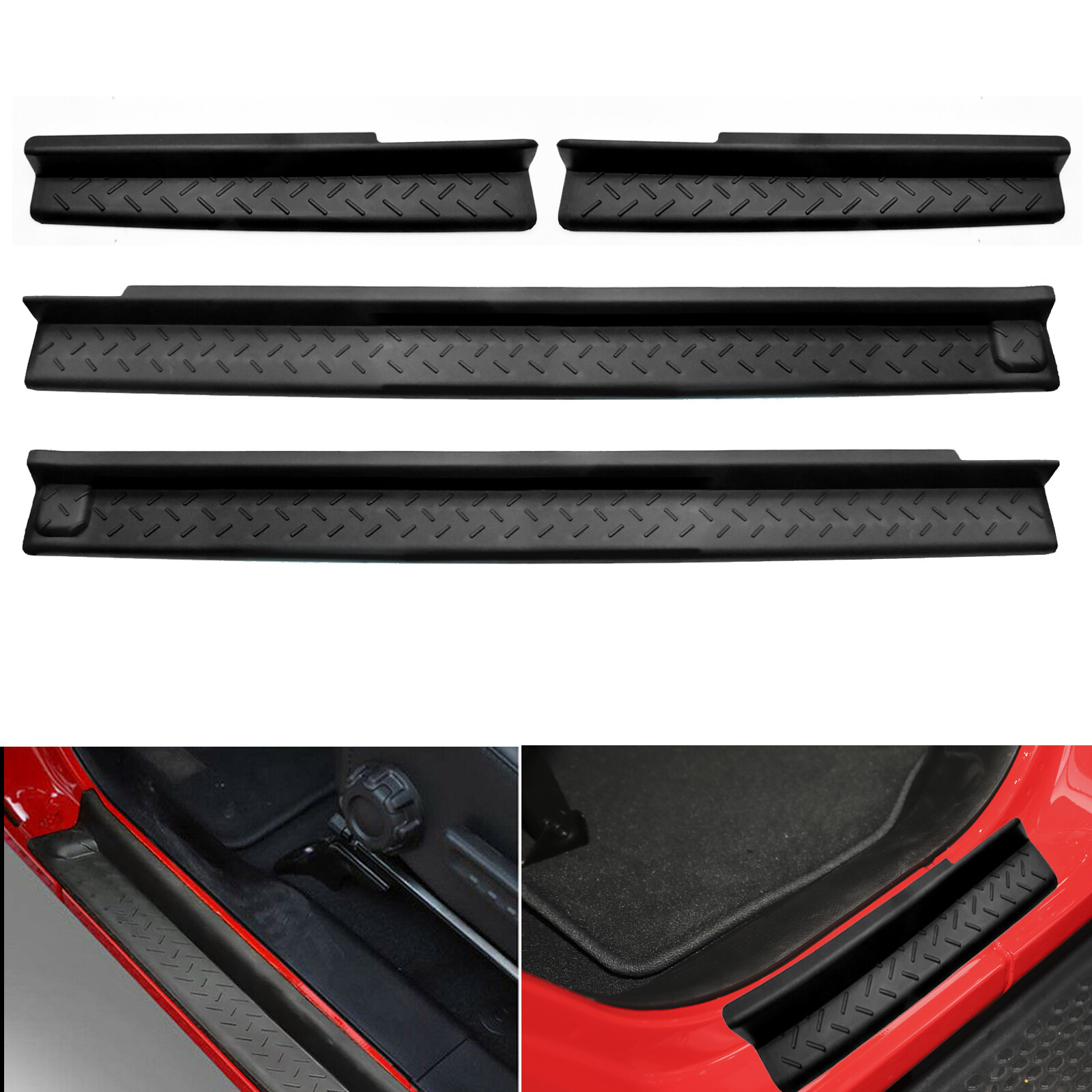 2007-2018 Jeep Wrangler JK 4-Door Sill Guard Kit - Durable Entry Protection
