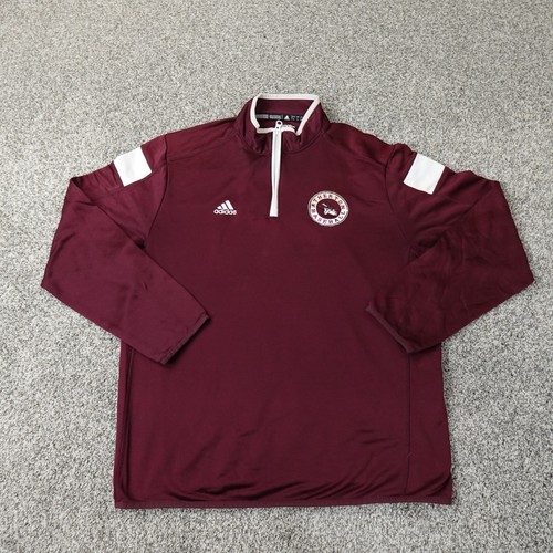 Adidas Sweater Mens Large Red White Climalite Outdoor Zip Sweatshirt Athletic - 第 1/11 張圖片