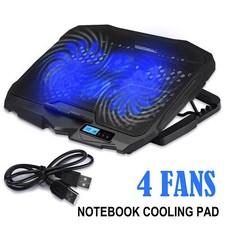fr Macbook Air 13 M2 Laptop Cooling Pad 4 Fans Gaming Notebook Cooler LED Fan US