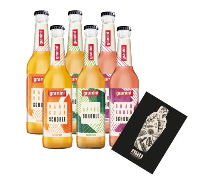Granini Schorle 6er tasting Set - 2x pro Sorte Apfel + Maracuja + Rhabarber Sch
