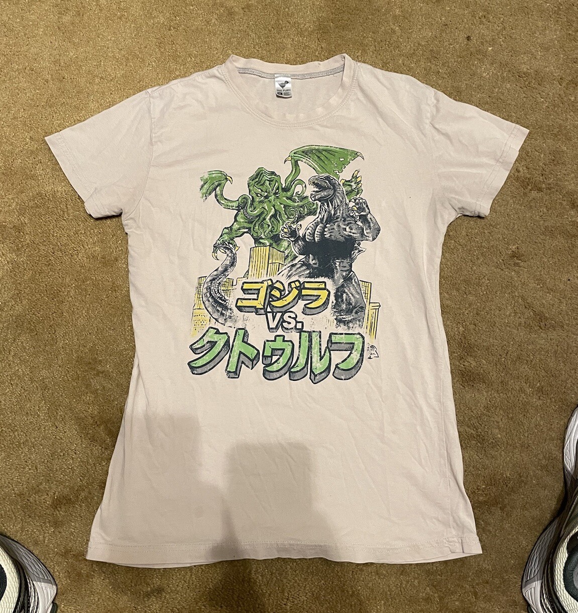 Godzilla Vs Cthulhu Shirt XL Vintage King of Monsters rare  H.P. Lovecraft Rare