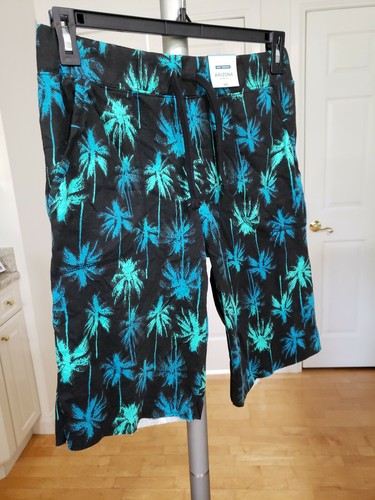Boy's Arizona Pull On Cutoff Fashion Shorts Sz XL (18/20) Husky - Palm Trees New - Picture 2 of 6