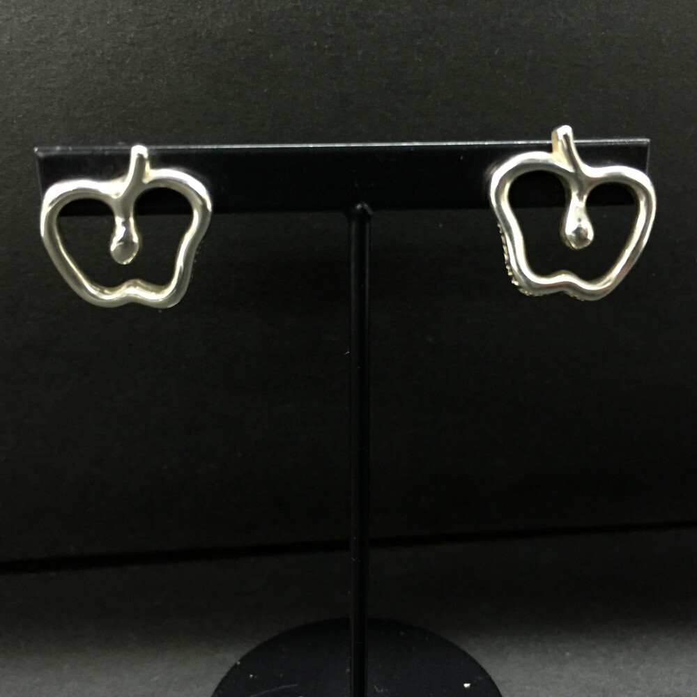 TIFFANY&CO. Silver 925 Peretti Apple Motif Pierced Earrings/3AF0320